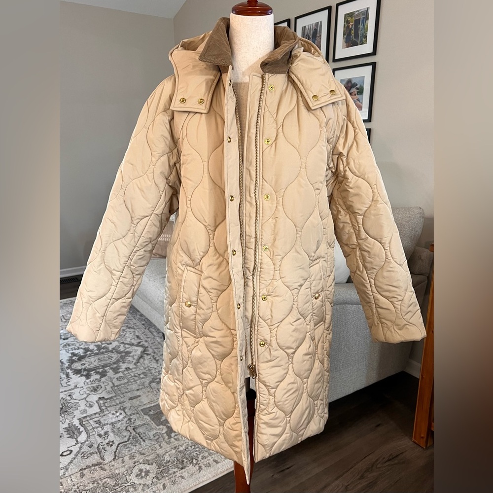J Crew Stowe Puffer Jacket Primaloft Removeable Hood Size Medium #CD108 - Picture 5 of 15
